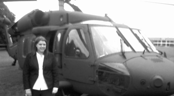 My awkward face definitely ruined this picture, but this is me & the Blackhawk.